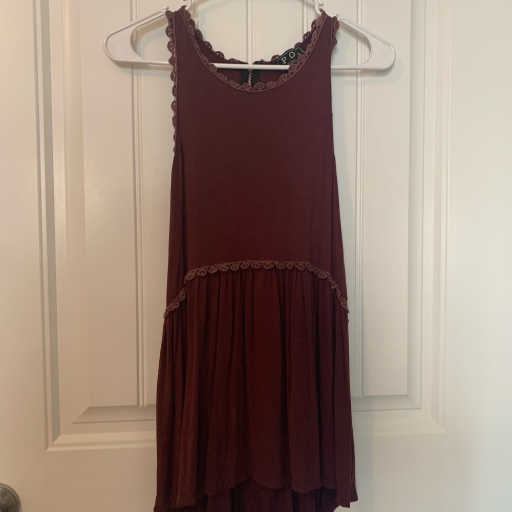 Maroon Flowy Tank